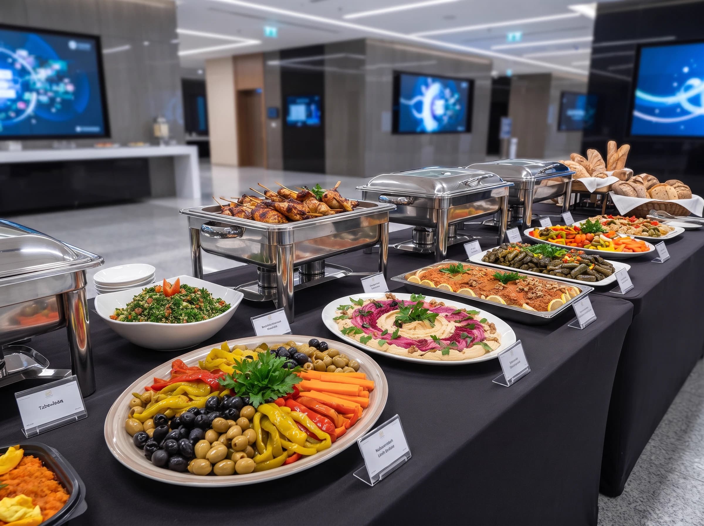 Professional buffet prepared for an event